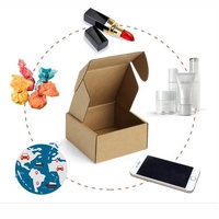 Boîte en carton ondulé personnalisée 7x5x2 avec gaufrage, boîte d'expédition double couche pliable pour petites entreprises