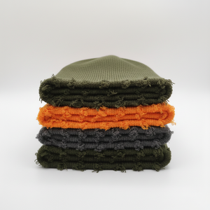 カスタムメイドのビーニー、ジャカード織り、卸売ニット、ダメージ加工、無地ビーニー、ロゴ入り、高級アクリル製大人用ビーニー帽 - Product Image 5