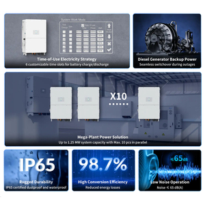 Convertisseur hybride triphasé Deye 125 kW à haute efficacité avec fonction parallèle et mode <span class=keywords><strong>UPS</strong></span> pour des solutions photovoltaïques commerciales fiables - Product Image 4