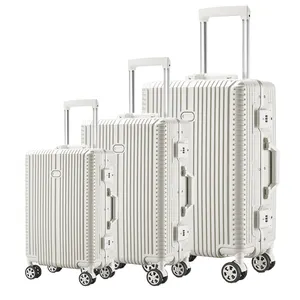 YX16824定制标志旅行包拉杆箱套装3件大行李箱户外铝框最佳质量行李箱