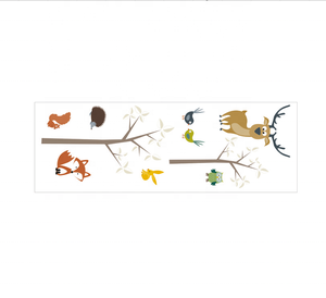 Cartoon Animals Designs Removable Christmas Window Sticker For Home Decor amd promotional gifts using