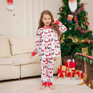 Pijamas de Natal com Estampa Completa de Renas, Conjunto de Pijamas Respirável e Macio para Adultos, 2 Peças para Mulheres - Product Image 4