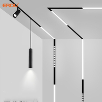 Éclairage linéaire sur rail LED Tuya Smart 48V, style moderne, blanc neutre, aluminium, montage en surface, dimmable