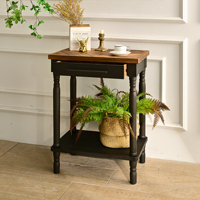 Table console d'appoint robuste avec plateau en bois antique, design rustique style ferme, fournisseur chinois, pour salon, salle à manger, entrée, rangement
