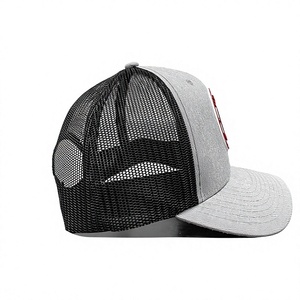 Casquette de camionneur pour adulte, fabriquée au Vietnam, avec patch en caoutchouc personnalisé, 6 panneaux structurés, dos en maille confortable, pour un style décontracté et streetwear. - Product Image 2