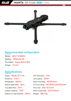 Kit de châssis de drone de course FPV Axisflying 10 pouces en fibre de carbone, châssis de quadricoptère 440 mm, conception True-X, bras de 7 mm pour longue portée et freestyle