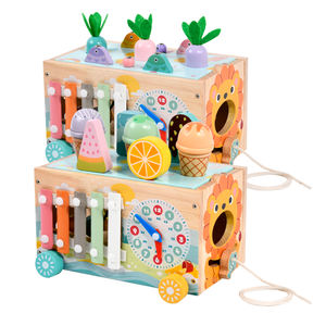 Gioco Educativo in Legno <span class=keywords><strong>Montessori</strong></span> con Labirinto di Perline, Xilofono e Pesca per Bambini - Product Image 5