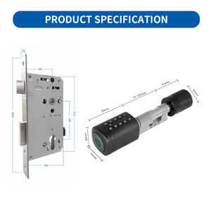 ओयो डिजिटल डोर लॉक सिलेंडर स्मार्ट टलॉक वाई-फाई ऐप छोटे लॉक कंट्रोल आउटडोर बायोमेट्रिक फिंगरप्रिंट इलेक्ट्रॉनिक लॉक - Product Image 5