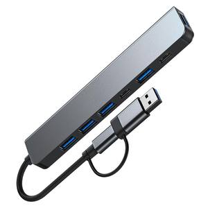 <span class=keywords><strong>Hub</strong></span> USB 3.0 Type-C 7-en-1 d'occasion avec ports 2.0 et <span class=keywords><strong>double</strong></span> tête pour ordinateur portable - Product Image 3