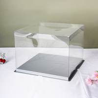 Benutzer definierte Multi-Size Optional Single Layer Double Layercake Verpackung Box cake Transparent Clear Tall Hochzeit Kunststoff Kuchen box
