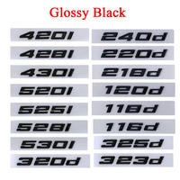 Lettres de coffre de voiture étanches en ABS chromé argenté 20 mm, emblèmes 320d 530d pour la série 1 2 3 4 5 6 7, style de voiture Business/Luxe