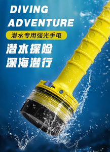 Lampe torche LED étanche IP68 <span class=keywords><strong>en</strong></span> ABS pour plongée, lumière du jour 6000K, éclairage d'<span class=keywords><strong>urgence</strong></span> sous-marin 50m - Product Image 2