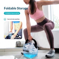 Ensemble d'entraînement portable transfrontalier en PVC pour fitness, avec kettlebell, sac d'eau et haltères pour levage de bras 0/5kg