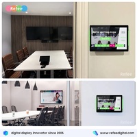Pantalla Táctil Interactiva Android IPS para Sala de Reuniones, Monitor LCD con Montaje en Pared, Barra de Iluminación LED Ajustable, Centro Comercial