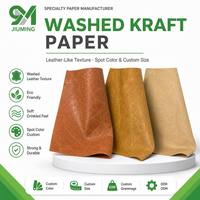 Papier spécial lavé de 0,35 à 0,55 mm, enduit de résine, texture simili-cuir, rouleau de couleur personnalisée pour emballage de sacs cadeaux réutilisables