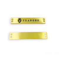 Etiquetas de Metal Rectangulares Personalizadas con Logotipos de Ropa en Relieve con Acabado Ecológico para Accesorios de Prendas