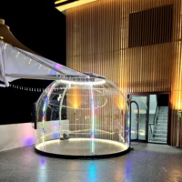 Dôme panoramique en polycarbonate pour jardin, maison-bulle, cabane de resort, attraction touristique, igloo transparent
