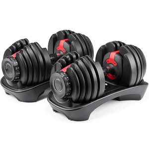 Vente chaude 52.5lb 24kgs ensemble d'haltères réglables équipement <span class=keywords><strong>de</strong></span> Fitness Gym poids entraînement musculation haltère à <span class=keywords><strong>vendre</strong></span> - Product Image 1