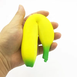 LUYI PU <b>Foam</b> Banana Squishy Toys Manufacturer Promotional <b>Cheap</b> High Quality Simulation Fruit Slow Rising Squeeze Banana Toys - Product Image 6
