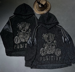 2588/Felpa con Cappuccio da <span class=keywords><strong>Donna</strong></span> <span class=keywords><strong>di</strong></span> <span class=keywords><strong>Marca</strong></span> Trendy, Stampa 3D Cartoon, Traspirante, Elegante, Moda Streetwear con Lavorazione Artigianale - Product Image 2