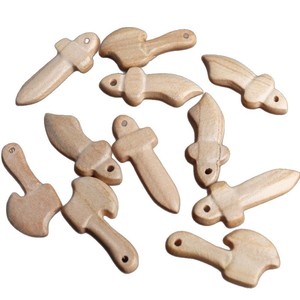 Pendentif hache en bois de pêche élégant et raffiné, 3 cm, ornement DIY, breloque tendance - Product Image 5