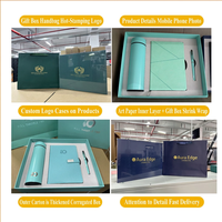 Ensemble cadeau d'entreprise avec logo personnalisé, bouteille isotherme de 500 ml, carnet, stylo, coffret cadeau promotionnel d'entreprise 3 pièces