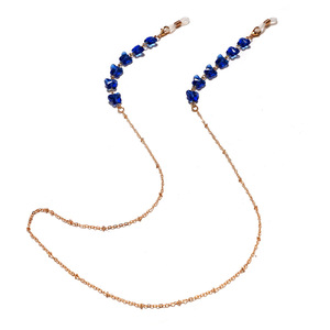 Chaîne de lunettes papillon en cristal Cordon de masque perlé Sangle de lunettes Collier porte-collier 2 en 1 - Product Image 5