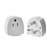 Adaptateur de voyage certifié BS8546, prise américaine vers britannique, 13A avec fusible, 250V, prise américaine de type A/B vers prise britannique à 3 broches, pour les voyages et la vente au détail