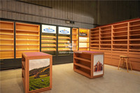 Vitrine de tabac en bois massif Vintage, vitrine murale de magasin de fumée, Design de cigares antiques