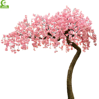 3m-6m Kirschblüten-Biolumineszenz-Kunstbaum Maßgefertigter Indoor-Sakura-Dekor Flammhemmend UV-Beständig für Hochzeiten