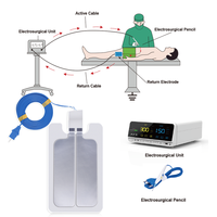 Plaque de mise à la terre pour électrochirurgie bipolaire jetable avec câble pour enfants