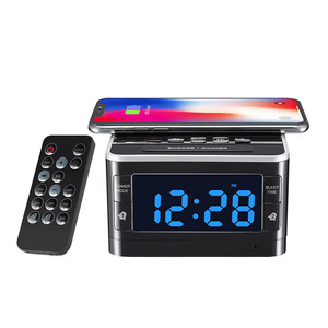 ลำโพงนาฬิกาปลุกไร้สายพกพา Cyboris T8 พร้อมรีโมทคอนโทรล, นาฬิกาปลุกวิทยุ FM ชาร์จไร้สาย ลำโพงอัจฉริยะสำหรับบ้าน - Product Image 5