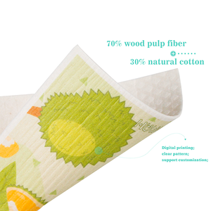 Paños de cocina con estampado sueco biodegradables absorbentes personalizados, esponjas de lavado, estropajos de cocina - Product Image 4