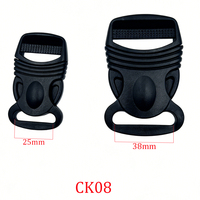 Boucles à dégagement rapide, clips, boucles en plastique réglables de 1 pouce, 1,5 pouce pour ceinture, sangle, sac à dos