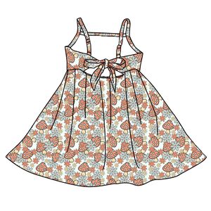 Vestido de Niña Estilo Inglés con Estampado Floral, Largo hasta la Rodilla, Corte en A, 95% Algodón, para Bebés y Niñas Pequeñas, Venta al Por Mayor, Personalizable, OEM/ODM, Entrega en 3-7 Días - Product Image 4
