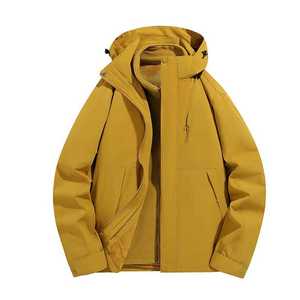 Parka à capuche pour homme, imperméable, doublure en polaire, 3-en-1, vêtements de travail d'extérieur, impression de logo personnalisable - Product Image 3