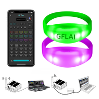 Bracelet de concert moderne étanche et lumineux à LED activé par le son
