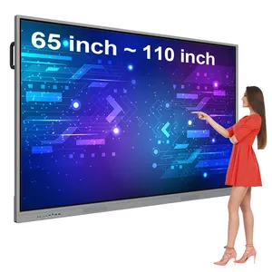 KINGONE OEM 65 75 85 pouces 4K LCD écran tactile TV tout en un tableau interactif tableau blanc numérique intelligent panneaux d'éducation