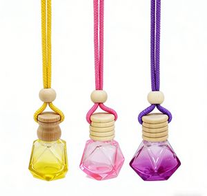 Ambientador de coche de alta calidad en botella de vidrio cuadrada con tapa de rosca y difusor de varillas, diseño colgante - Product Image 4