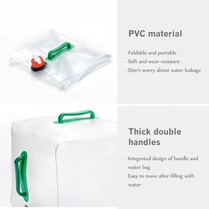 Sac de transport d'eau Portable avec robinet de fuite <span class=keywords><strong>pliable</strong></span> conteneur de stockage d'eau extérieur pour Camping randonnée escalade sac à dos - Product Image 4