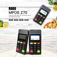 Lector de Tarjetas Z70 3 en 1, Mini Terminal POS Móvil con Bluetooth, Lector de Tarjetas Inteligentes con Chip MSR y NFC para Seguridad Social