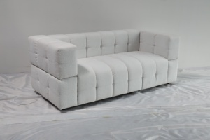 Nouveau design, tapis de haute qualité, grand canapé de luxe classique blanc pour salon, canapé d'angle 2 places en tissu laine d'agneau - Product Image 2