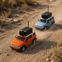 Voiture RC 4x4 tout-terrain avec caméra, voiture télécommandée 1:64 avec caméra, 2.4GHz HD WiFi, voiture jouet pour enfants garçons, orange bleu