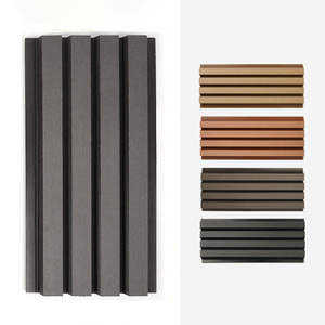 Tablero de Pared de Madera Plástica WPC para Exteriores, Acabado Cepillado Color Café Oscuro, Poliuretano para Decoración - Product Image 1