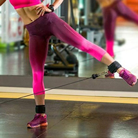 Personnalisé Réglable Pour Les Machines À Câbles Gym Néoprène Rembourré Haltérophilie Cheville Poignets Anneau en D Fitness Sangle De Cheville Rembourrée