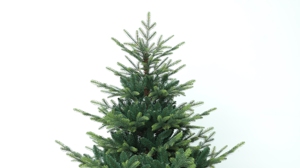 Arbre de Noël artificiel de luxe de 7 pieds, pré-éclairé, en PE et PVC mélangés, avec lumières LED, idéal pour les fêtes, vente directe d'usine - Product Image 4
