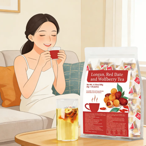 Tè di Alta Qualità con Longan, Datteri Rossi e Bacche di Goji, 6g X 30 Bustine Piramidali, Stimola la Vitalità e Nutre il Sangue, Disponibile per la Vendita all'Ingrosso - Product Image 6