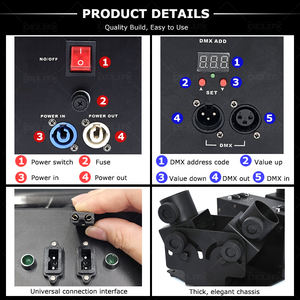 Macchina per Coriandoli DELIFX a Quattro Trigger, Lanciatore di Coriandoli DMX512 per DJ, Club, Eventi, Feste e Gender Reveal Party - Product Image 4