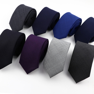 Commercial Luxury <strong>Wool</strong> <strong>Tie</strong> Classical Solid Color Black Grey Necktie Mens Fashion Neckties Designer Handmade European Style <strong>Ties</strong> - Product Image 1