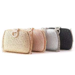 กระเป๋าคลัทช์คริสตัลวิบวับสำหรับงานแต่งงาน ประดับเพชรและคริสตัล ดีไซน์หรูหราสำหรับเจ้าสาว กระเป๋าถือสำหรับออกงานกลางคืน วัสดุ PU แฟชั่น - Product Image 6